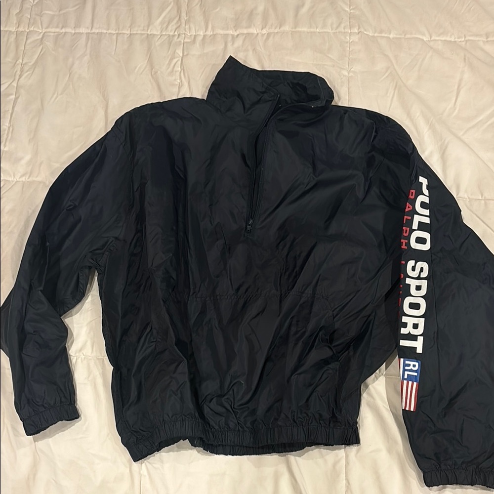 Polo Sport Black Windbreaker Jacket worn once